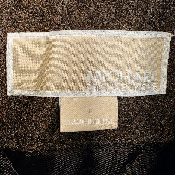 Michael Michael Kors Men’s Wool Blend Peacoat – Brown, Size L - Picture 6 of 9